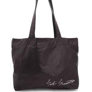 YOHJI YAMAMOTO Discord Black Leather Shopping Tote - NWT